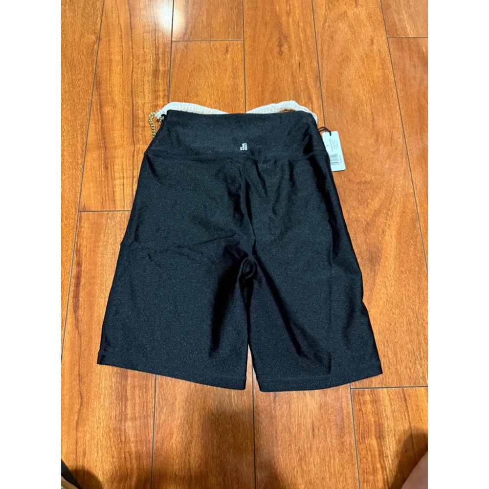 Women's WEWOREWHAT Black Chain Bike Shorts S